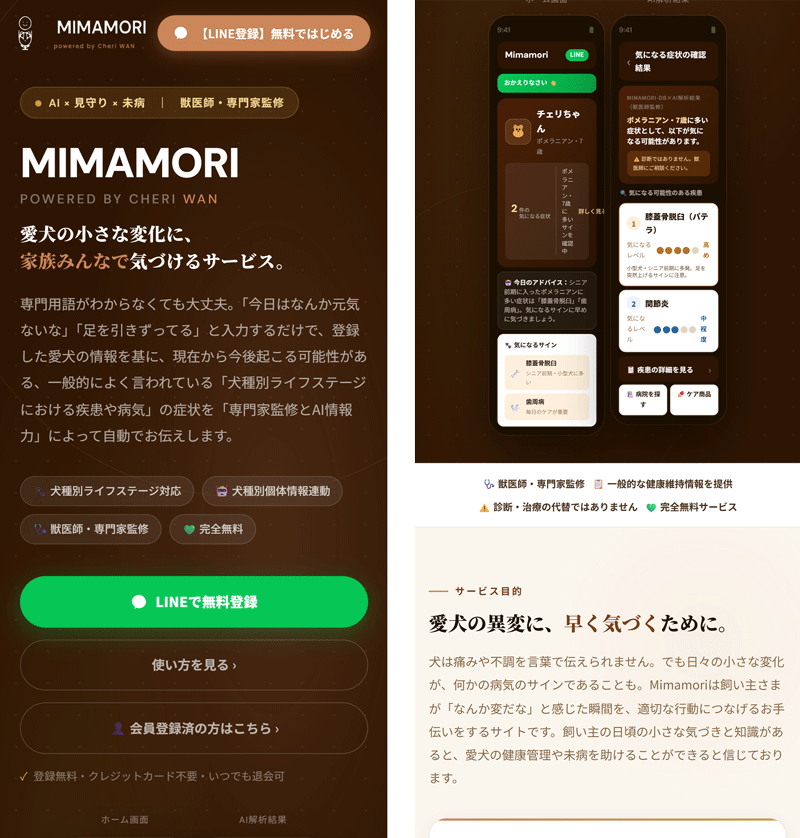 MIMAMORI 愛犬の健康見守りサービス